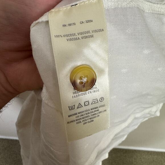 Maeve Anthropologie Eloise Swiss Dot Ruffled Blouse Top US Women’s 4 - Picture 5 of 7